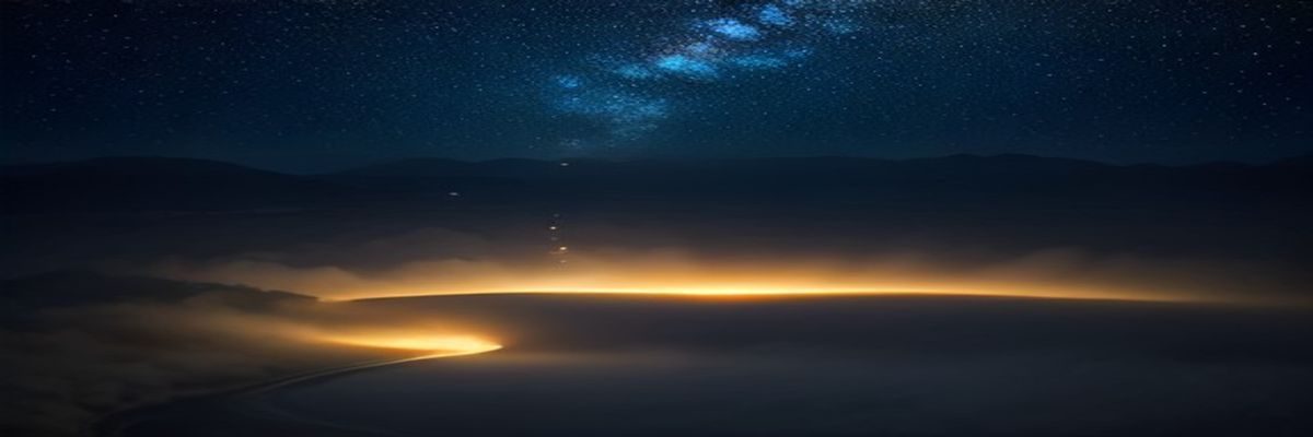 最新网址 深紫夜空下霓虹灯牌组成的信息入口迷宫